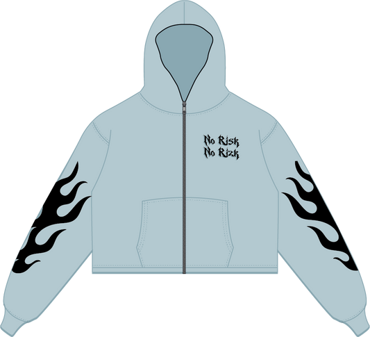 NO RISK NO RIZK ZIP HOODIE